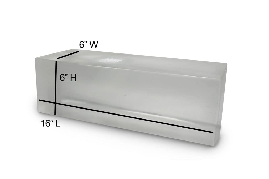 Close-up of Clear Ballistics FBI Block showing 100% synthetic, temperature-stable gel.