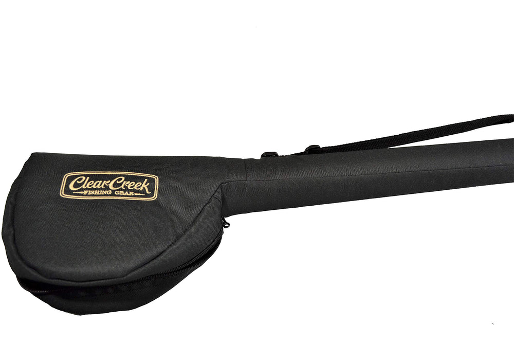 Clear Creek rod case exterior highlights a durable abrasion-resistant, water-resistant shell.