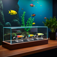 Durable transparent acrylic construction of lure stand