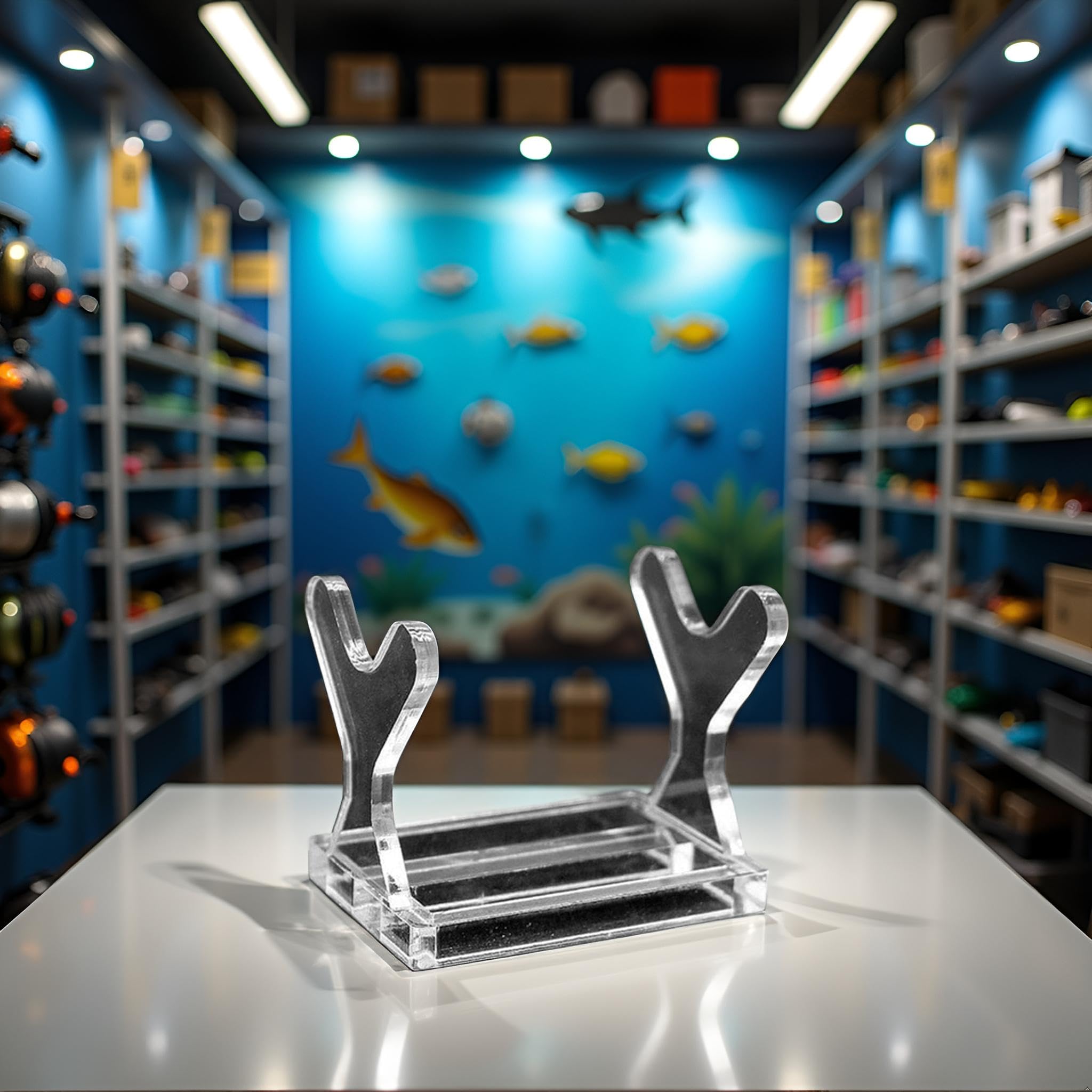 Lure kit storage and decorative display for store