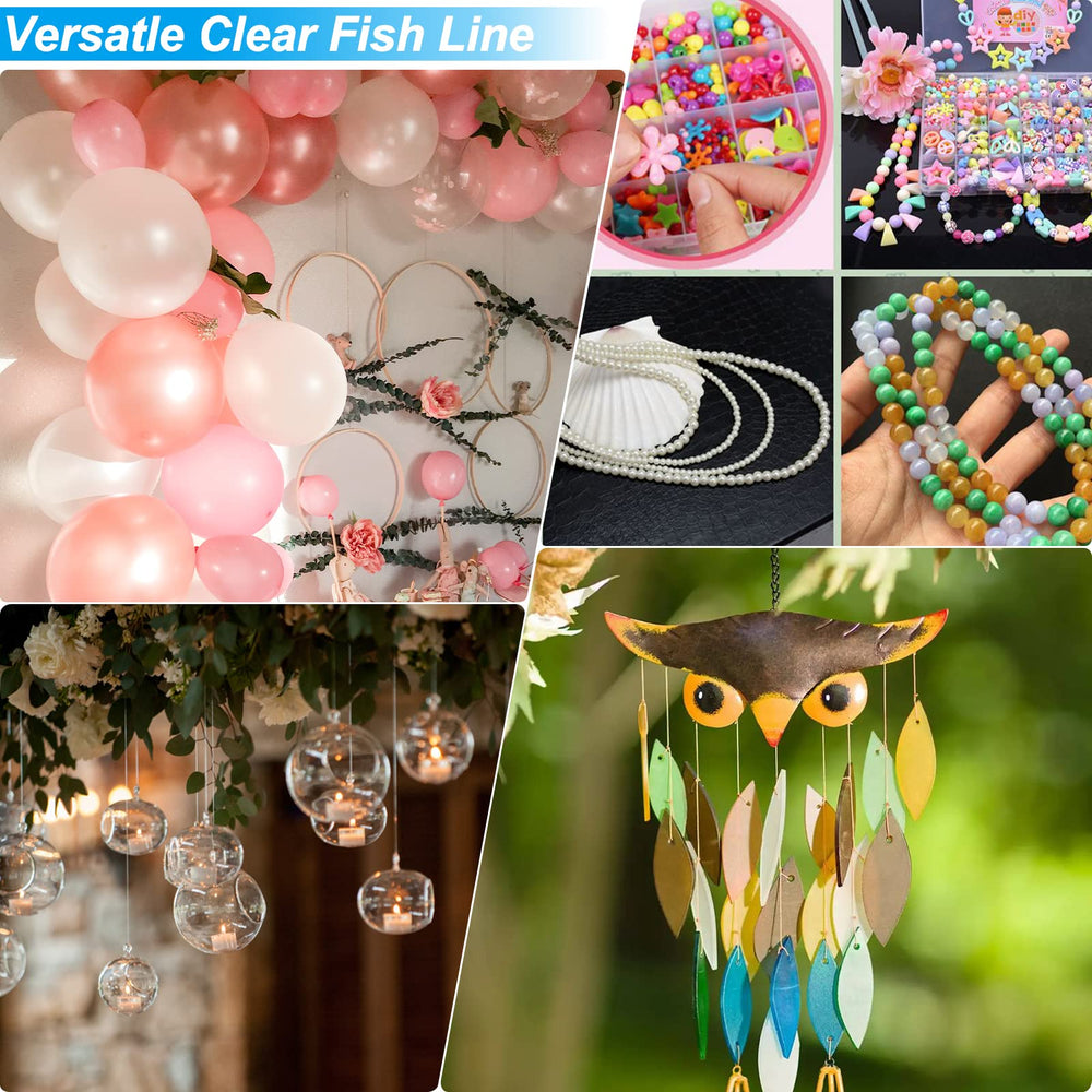 Beading and sewing with clear fishing wire
