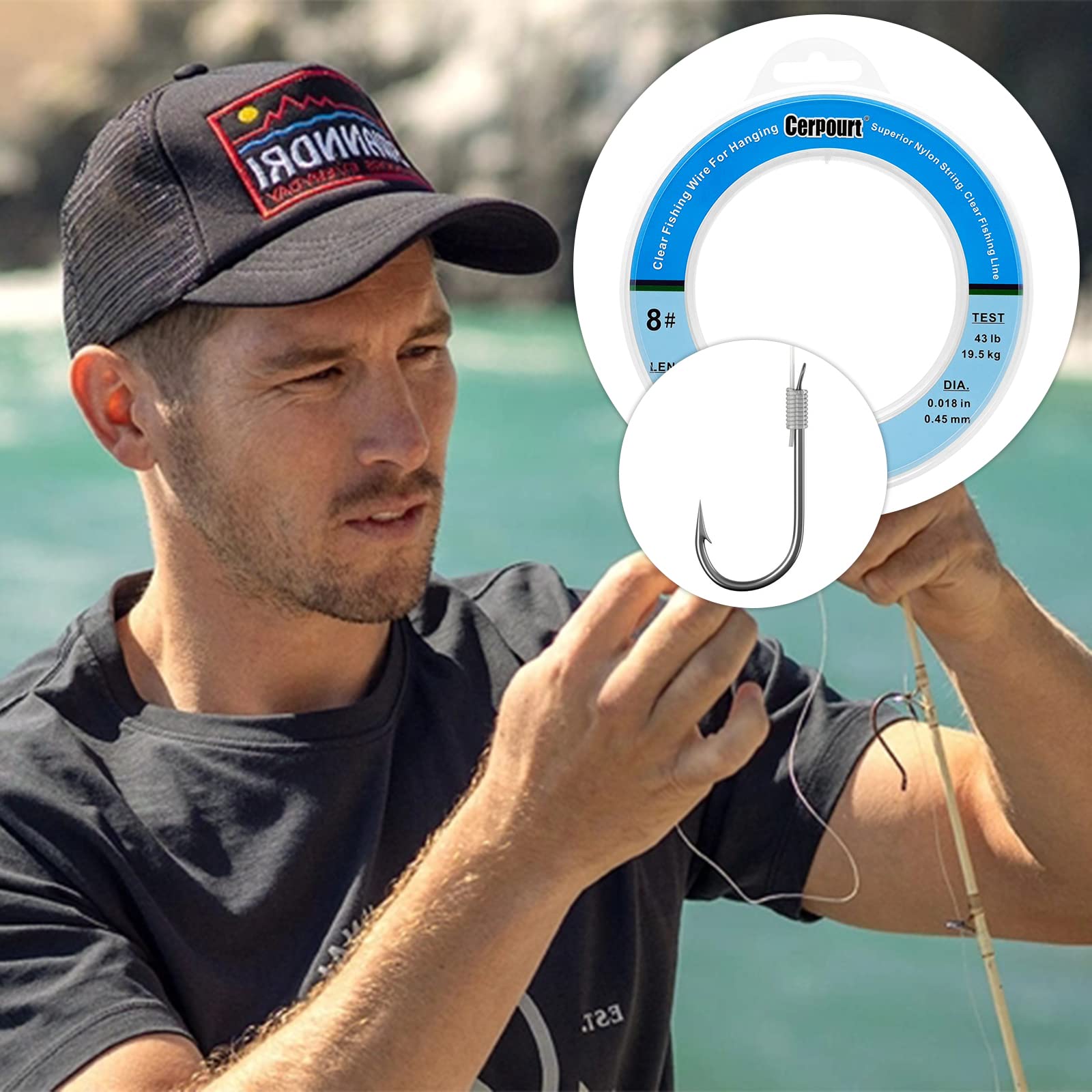 Spool of 755ft clear fishing wire for crafts