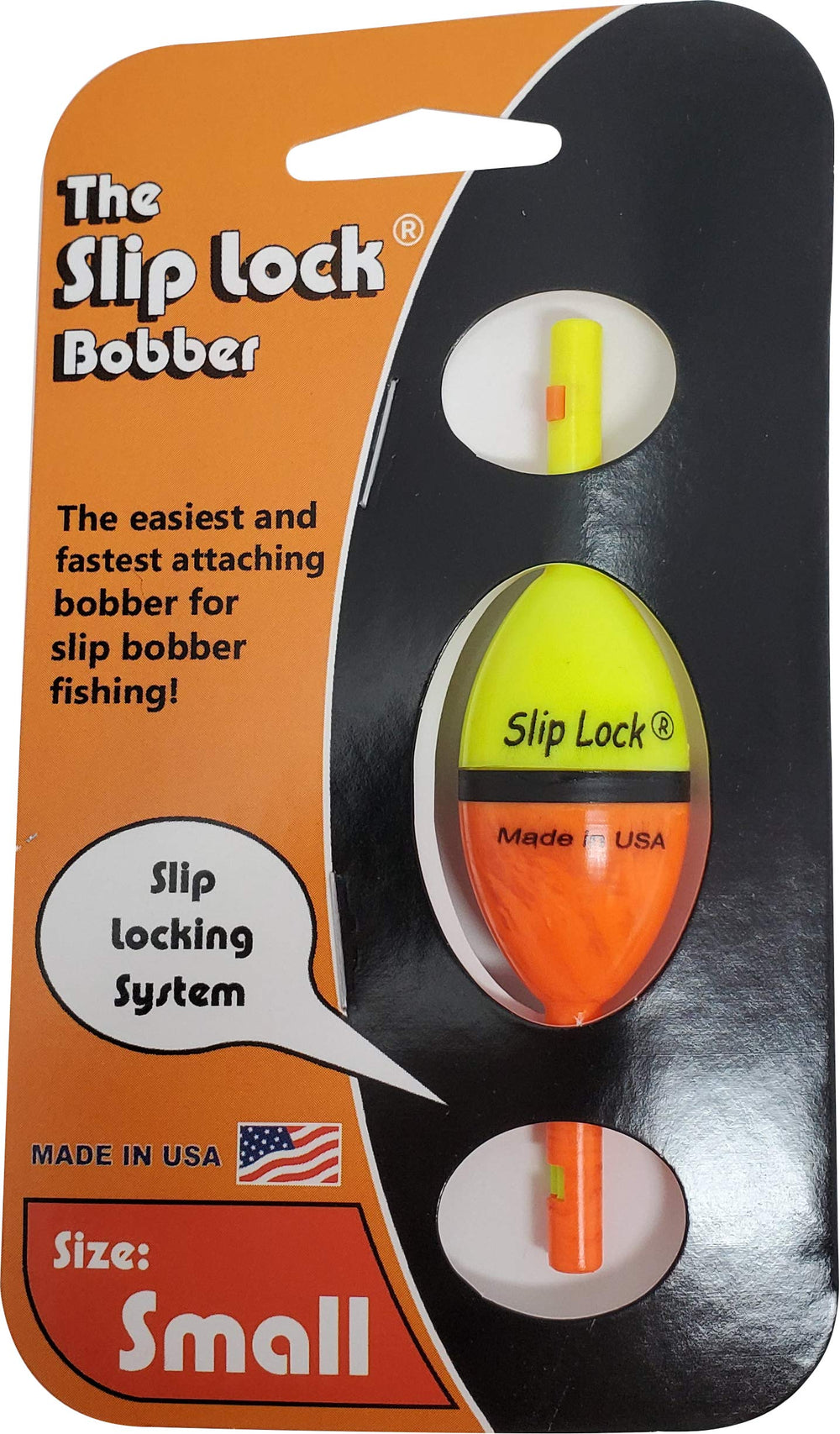 Clearly Outdoors Slip Lock Bobber Small attached to line for instant bait placement