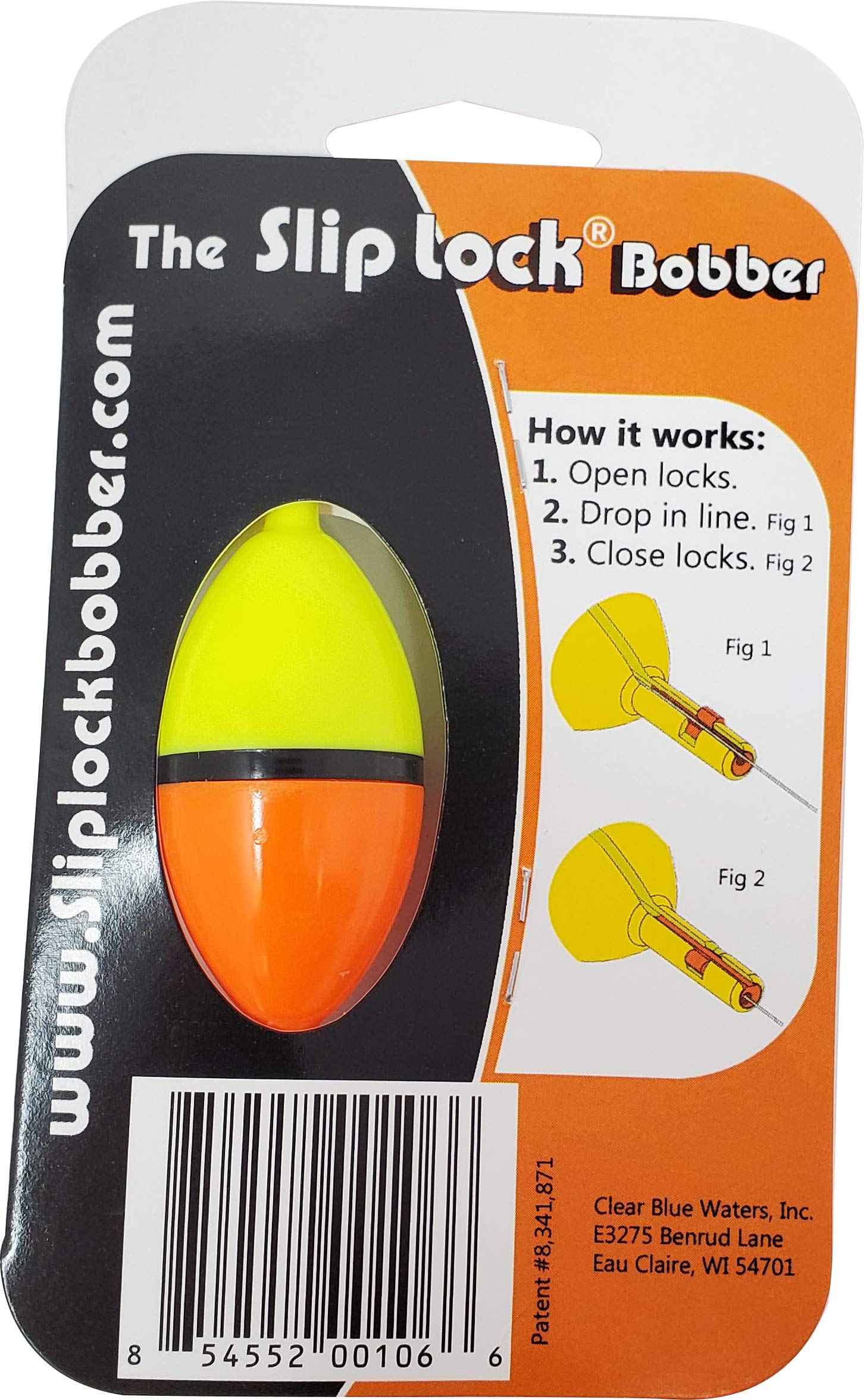 Clearly Outdoors USA-made bobber with durable hard plastic body.