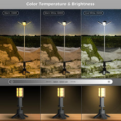 Clemas 1500-lumen top lamps provide bright area illumination at night.