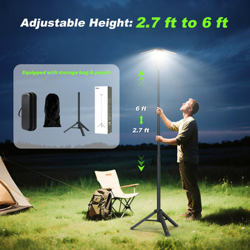 Clemas camping-light-360-illumination-panel delivers shadow-free coverage for tents and workspaces.