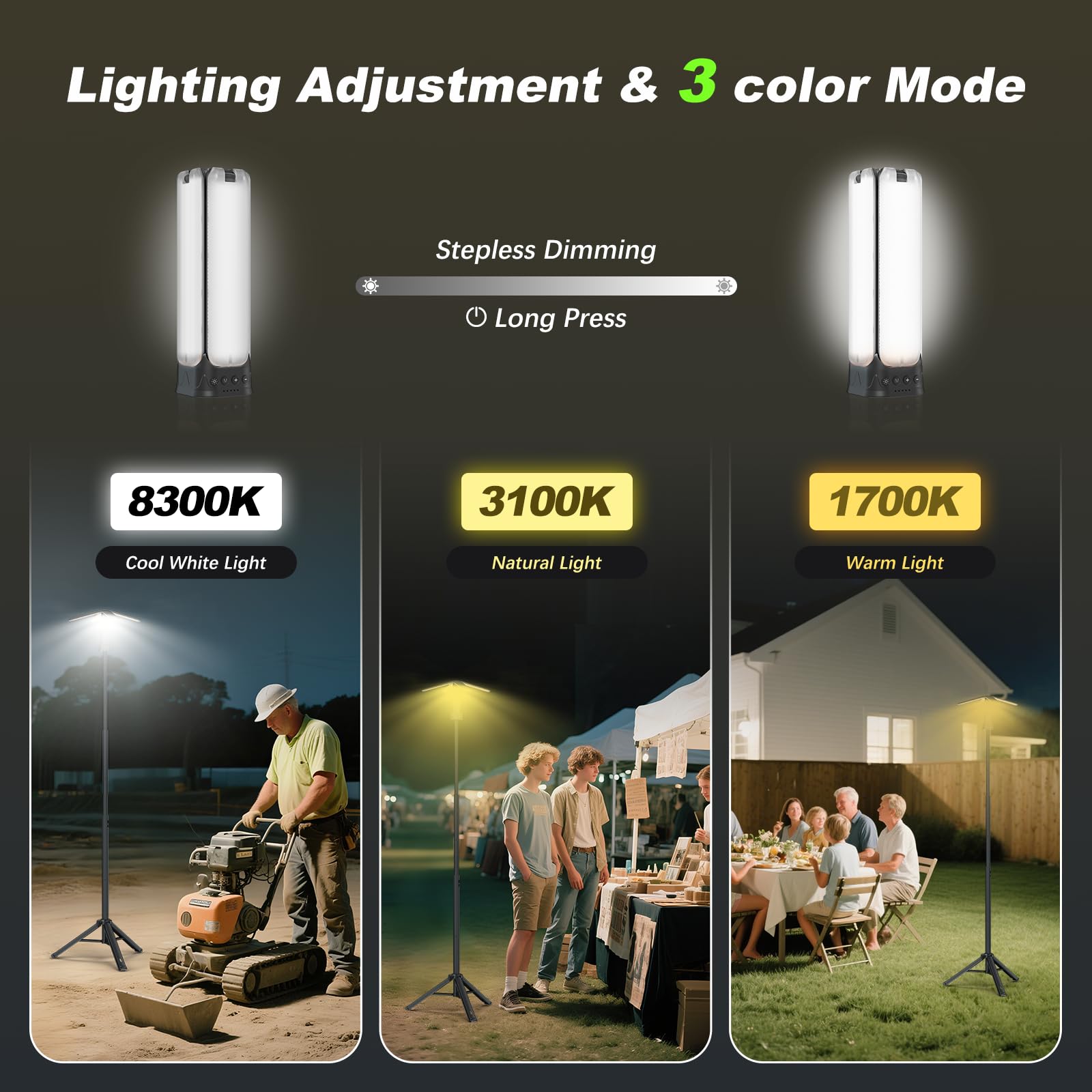 Clemas camping-light-magnetic-base attaches to metal surfaces for hands-free use.