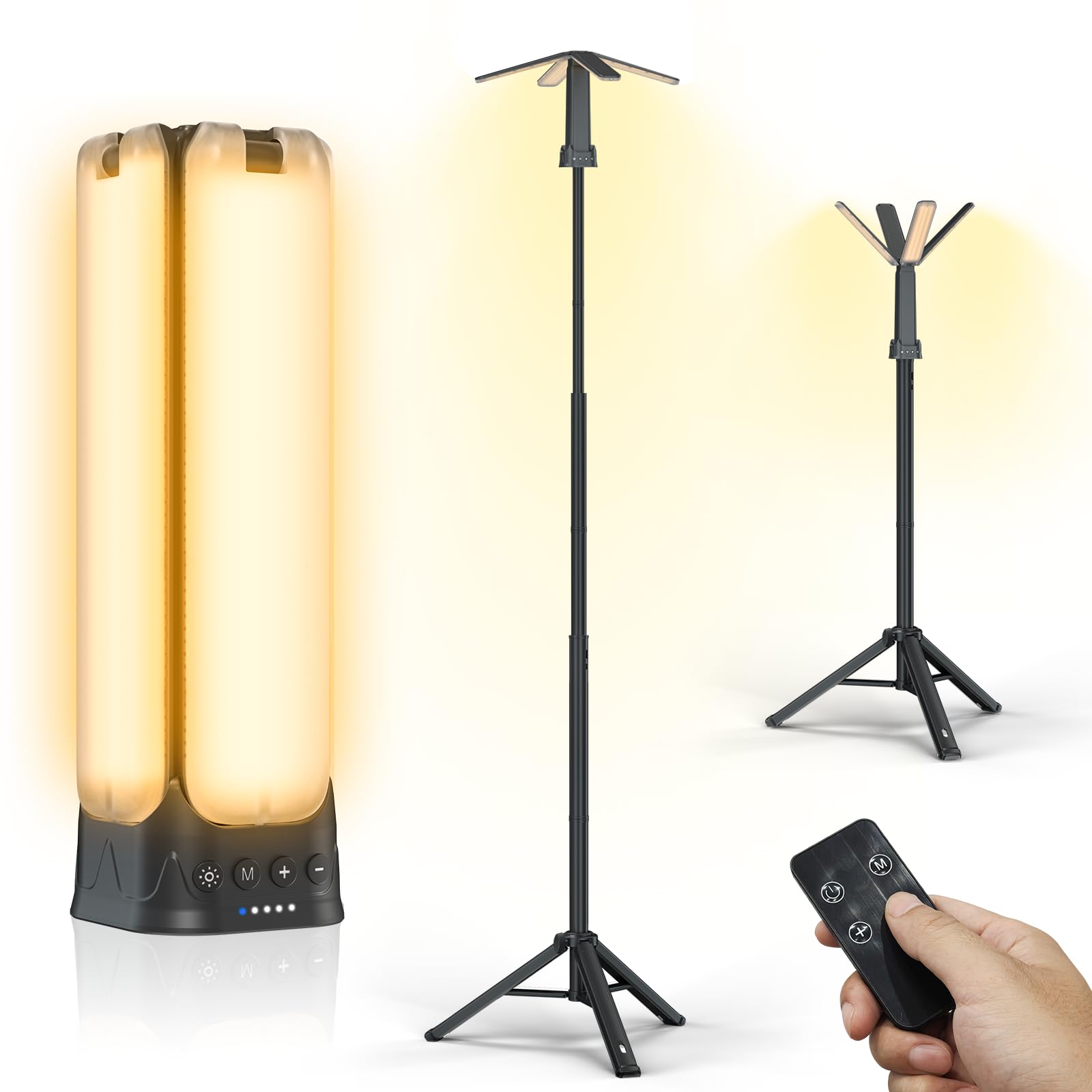 Clemas camping-light remote-control-setup enables hands-free lighting at camp.