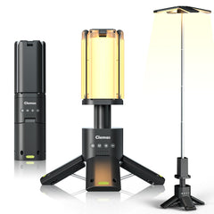 Clemas telescopic camping lights extended pole for flexible campsite lighting.