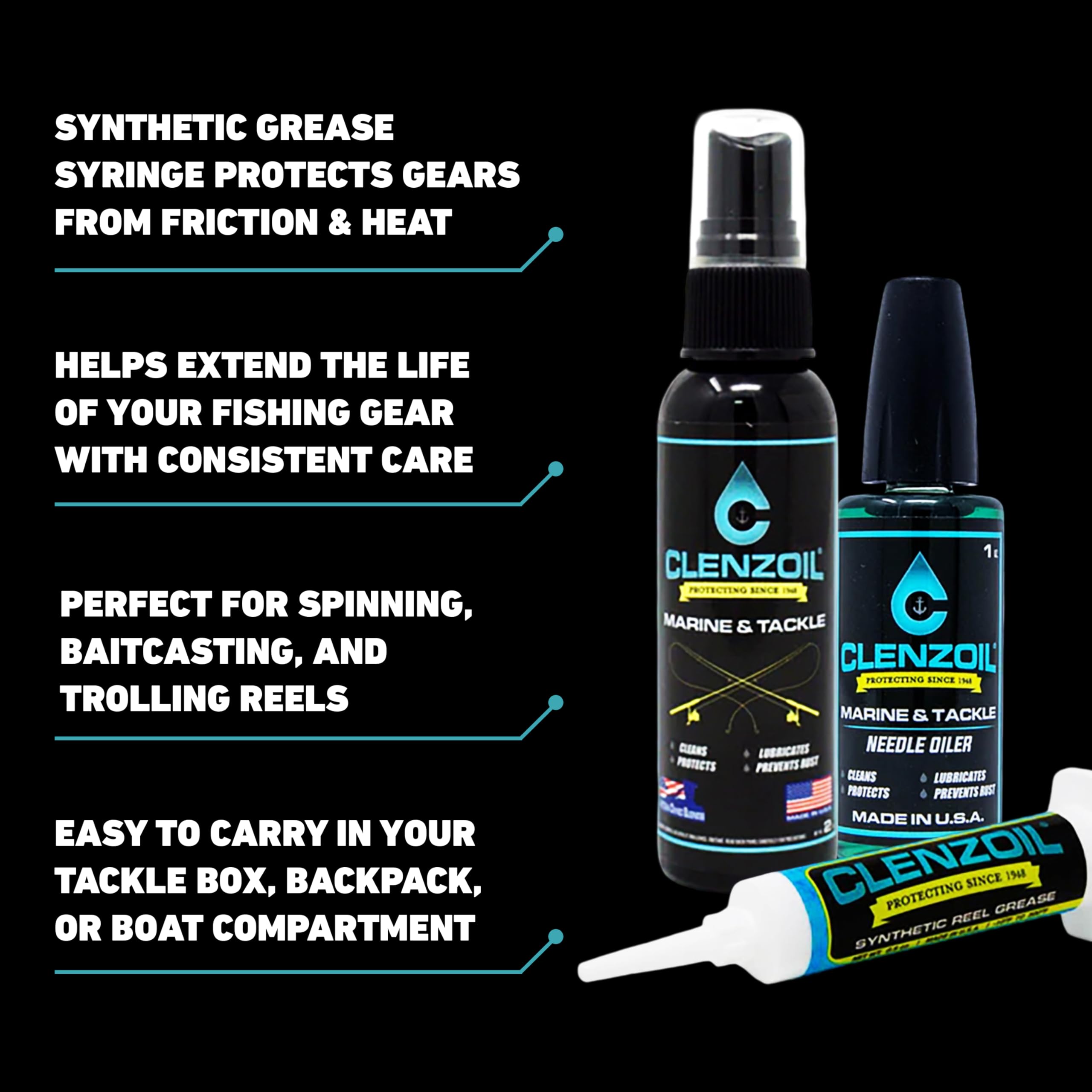 Clenzoil cotton swabs for precision cleaning in tight reel gaps