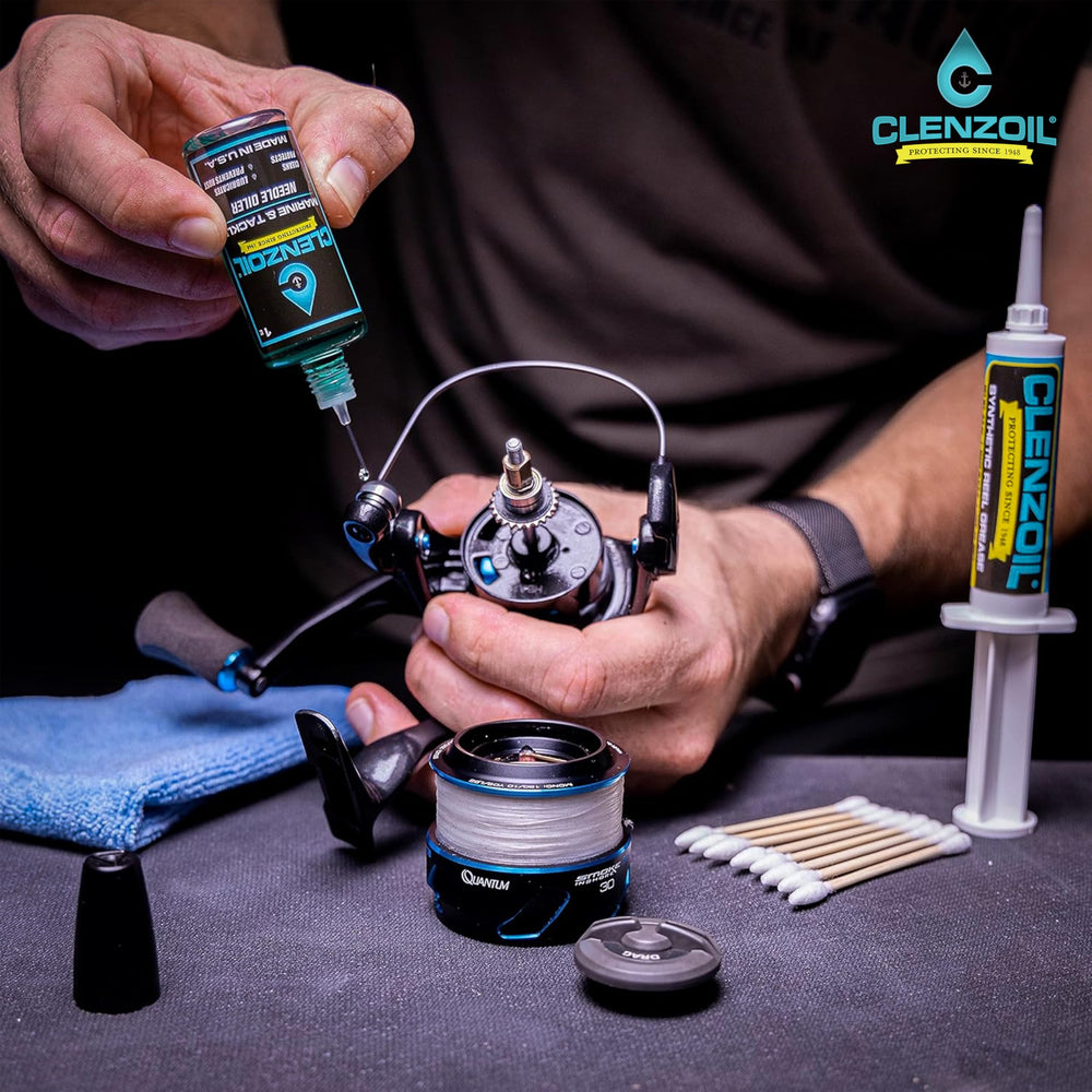 Clenzoil saltwater and freshwater protection helps reels endure harsh conditions