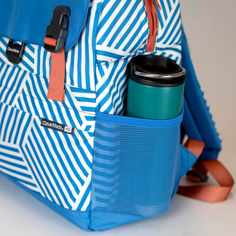 CleverMade Coronado Backpack Cooler outer zip pocket stores essentials securely.