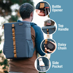 CleverMade Tahoe Backpack Cooler open compartment for organized interior.