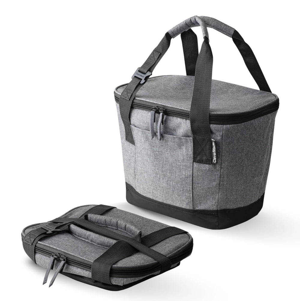 CleverMade Tahoe cooler bag closed, ideal for compact travel storage.