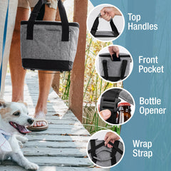 CleverMade Tahoe cooler top pocket for dry storage and valuables.