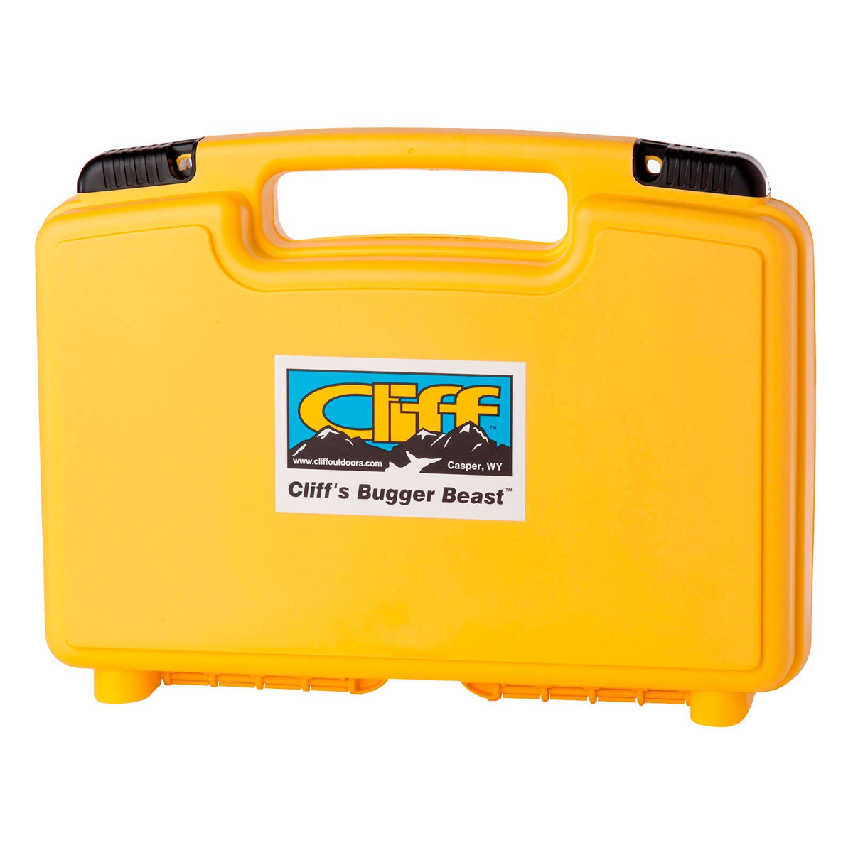 Front view of Cliff Outdoors Bugger Beast fly box briefcase