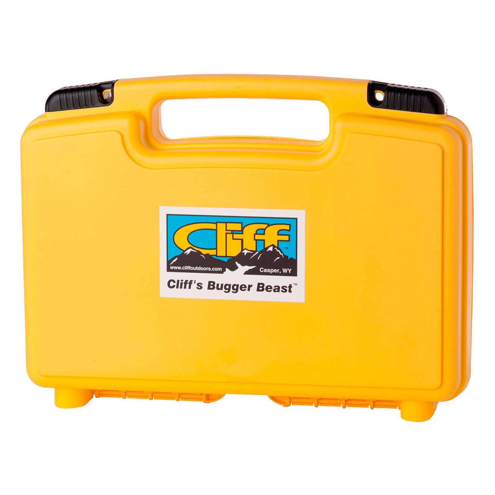 Cliff Outdoors Bugger Beast open briefcase organizes fly patterns for on-the-go fishing.