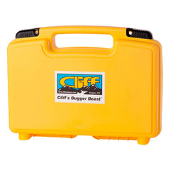 Cliff Outdoors Bugger Beast open briefcase organizes fly patterns for on-the-go fishing.