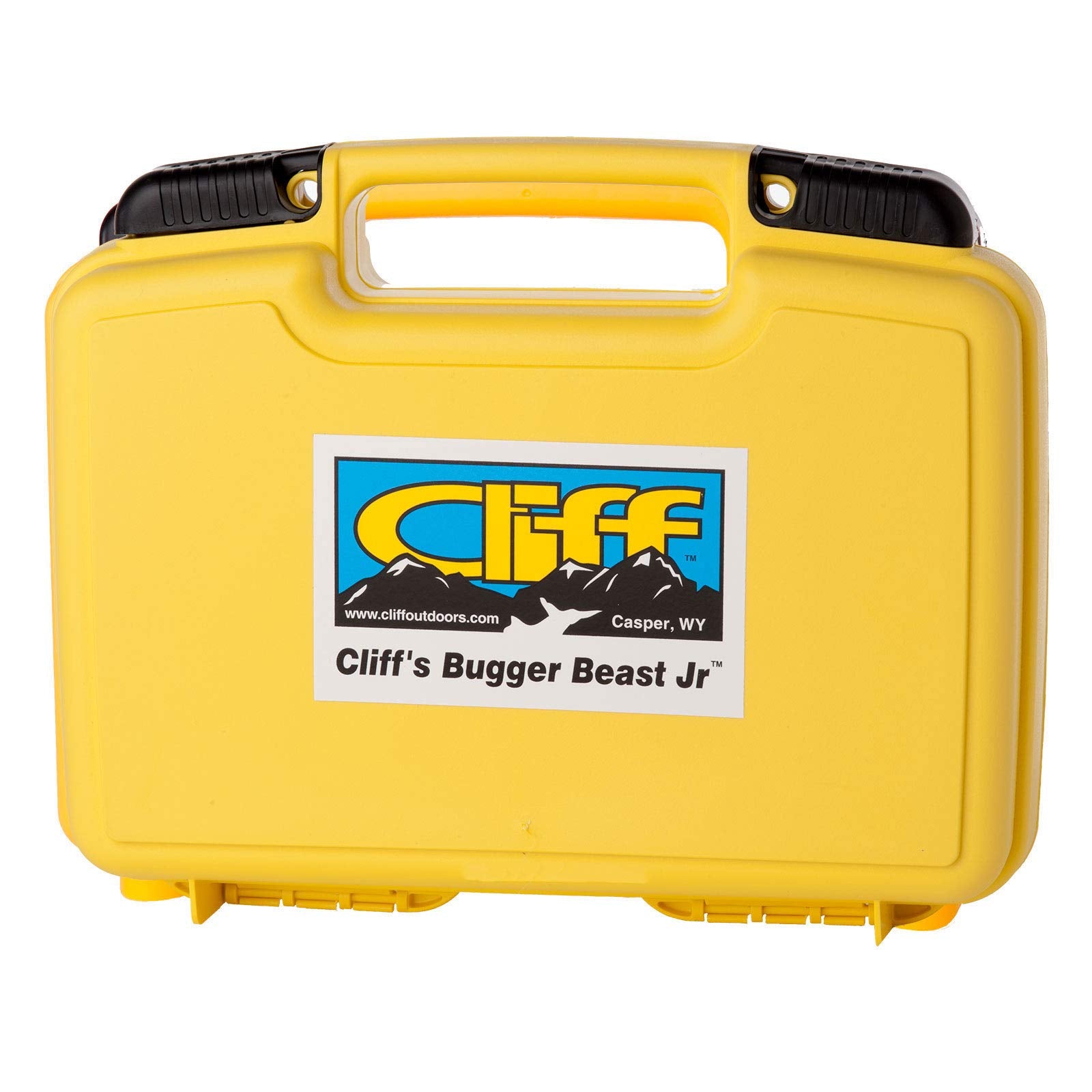 Cliff Outdoors Bugger Beast Jr fly box open with blue slotted foam keeps large flies organized