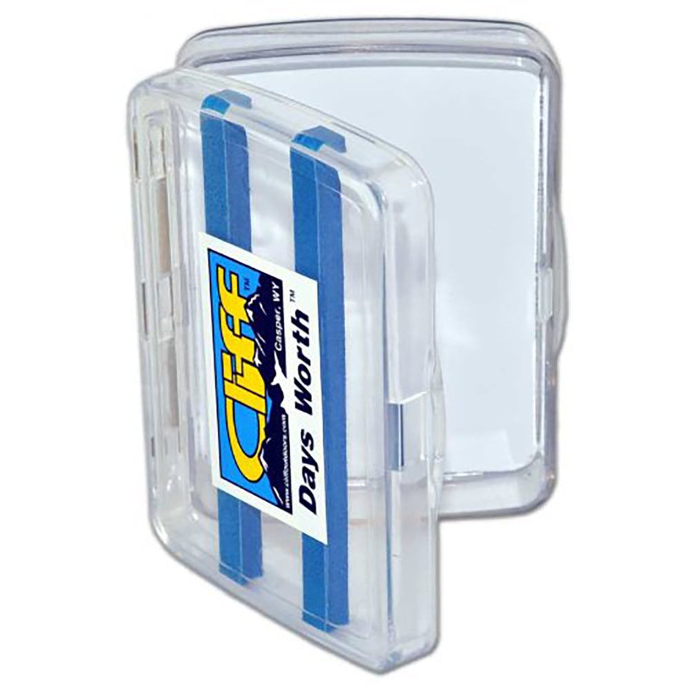 Cliff Outdoors Day's Worth Fly Box front view for quick fly access