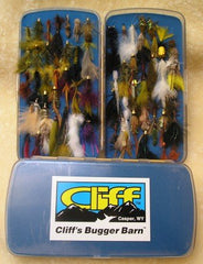 Close-up of Bugger Barn hook-slot grip feature for loading and removing flies