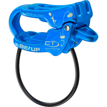 Climbing Technology BE-UP Electricblue insurance-descender for multi-pitch climbing with smooth rope handling