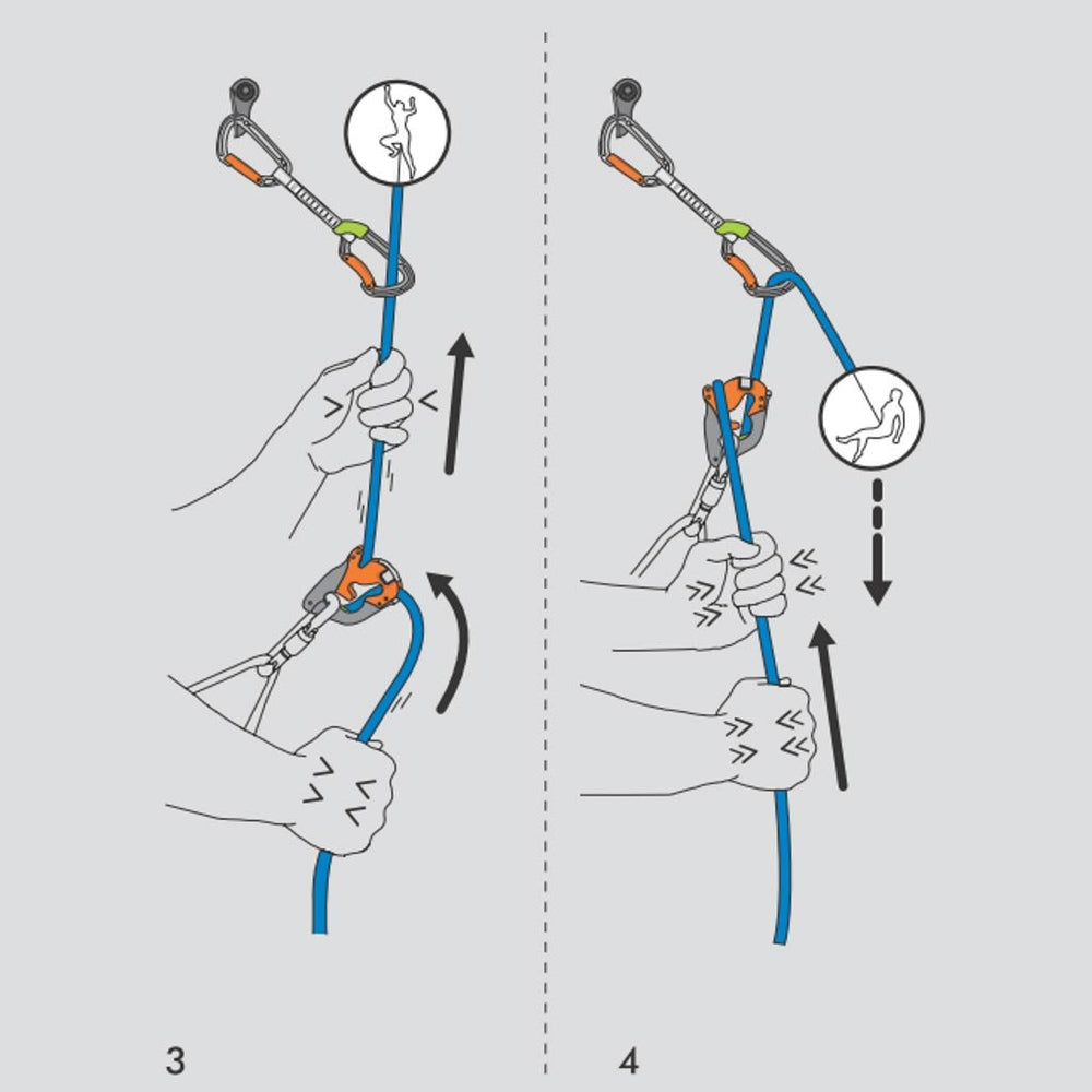 Click-UP+ weighs 110 g, portable belay aid for climbers