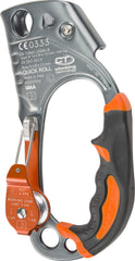 Climbing Technology Quick Roll Ascender left-hand gray with ergonomic grip for efficient rope ascent.