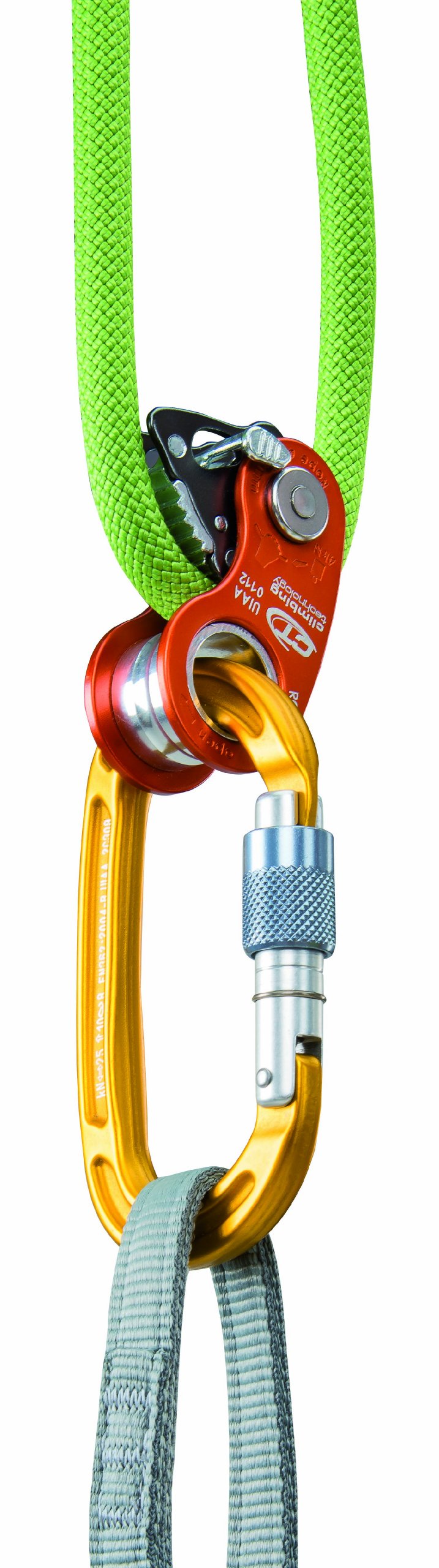Climbing Technology RollnLock ascender function in action.