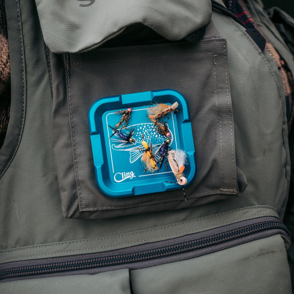 Cling Fishing Mag Grab Plus compact design detail emphasizes its 2.5 inch square patch.