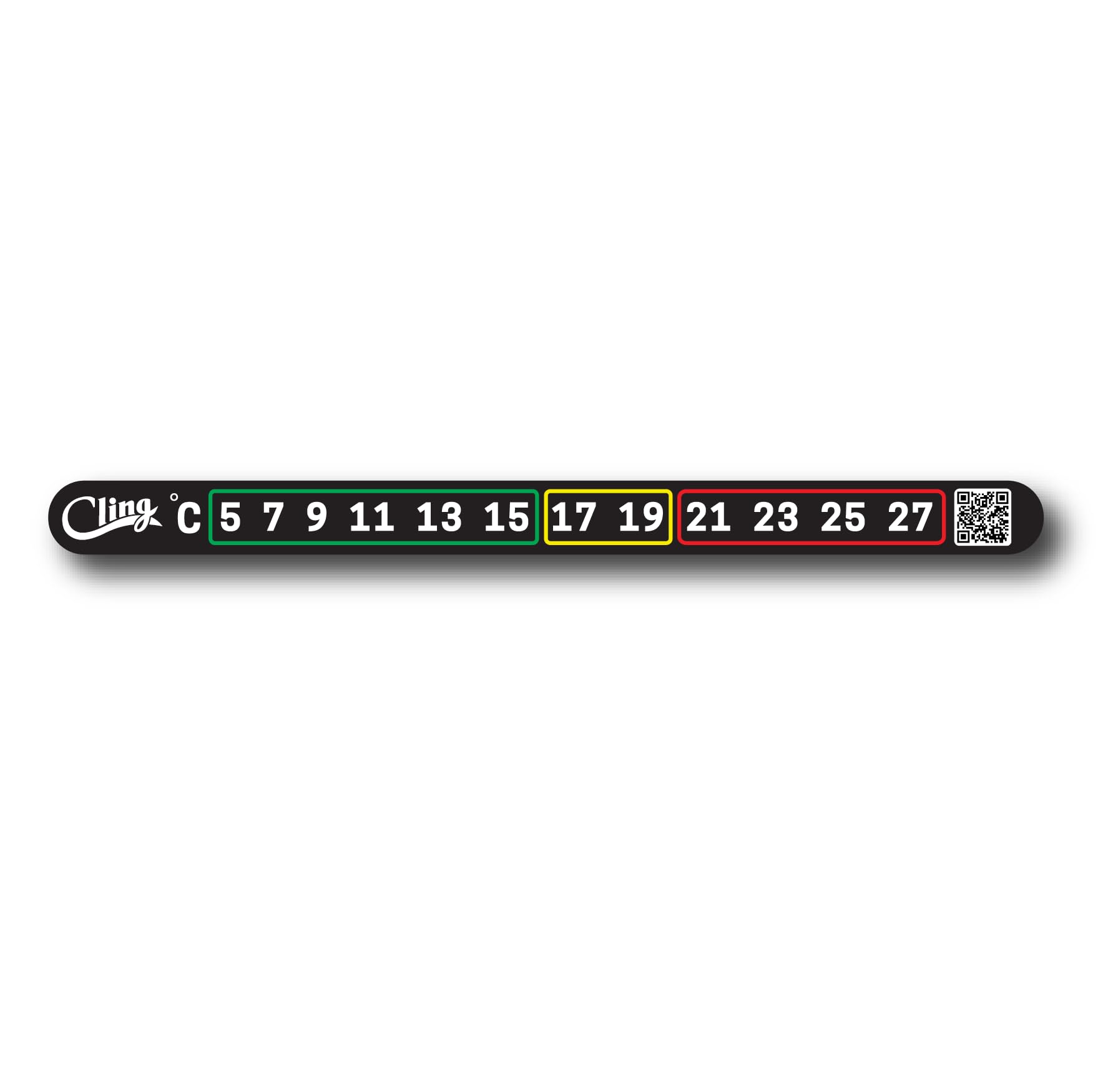Cling Temperature Tape on net display shows water temperature at a glance for trout fishing