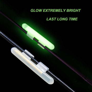 Glow sticks securely attached while casting