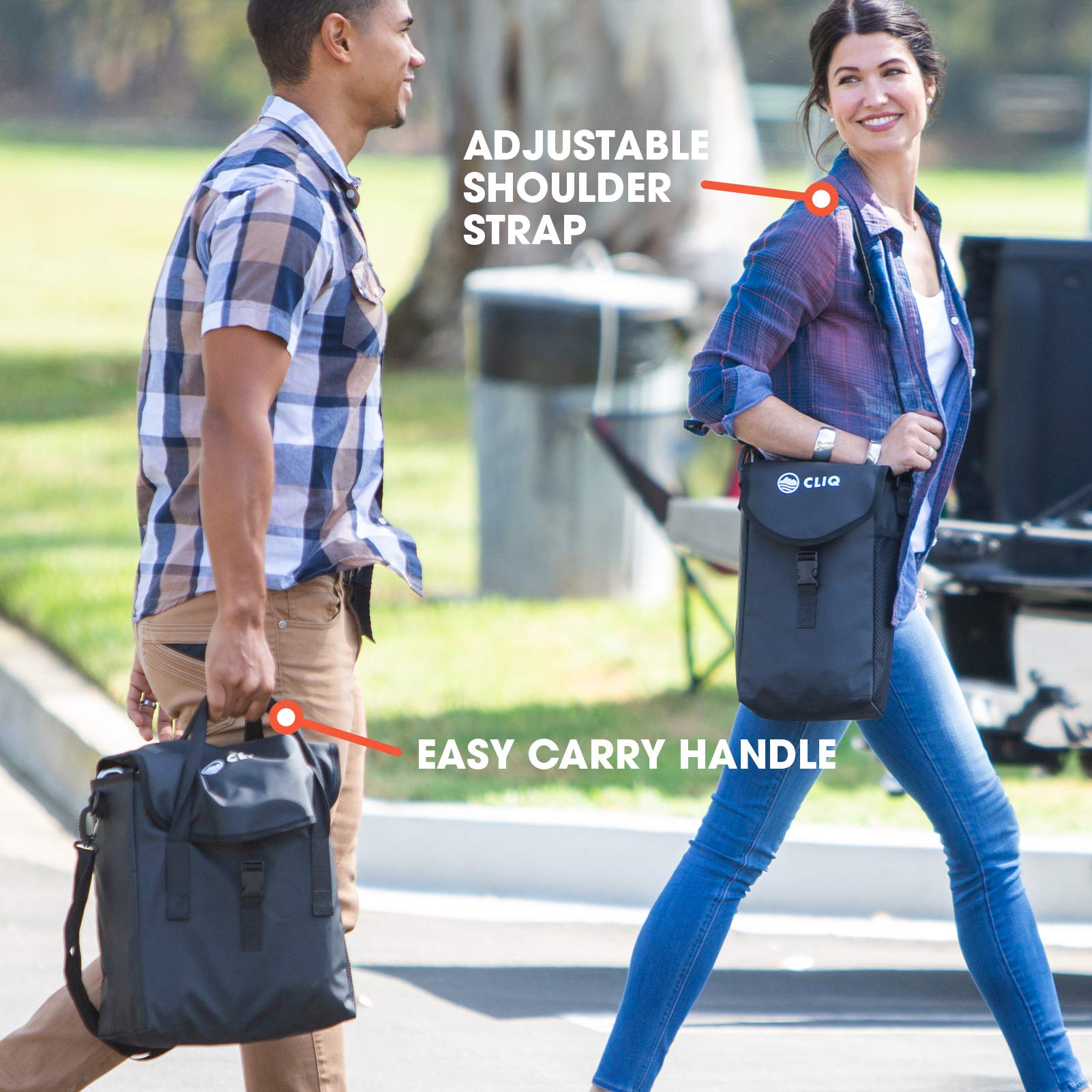 CLIQ Waterproof Chair Bag made of rugged nylon protects chairs during rain or dew.
