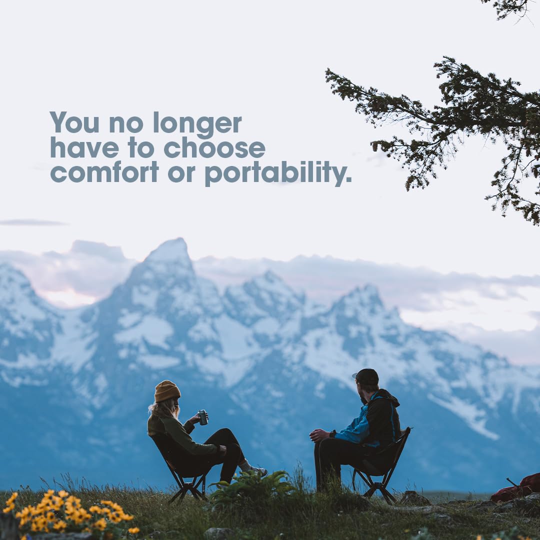 CLIQ Portable Chair V1 aluminum frame and ripstop nylon endure rugged outdoor use.