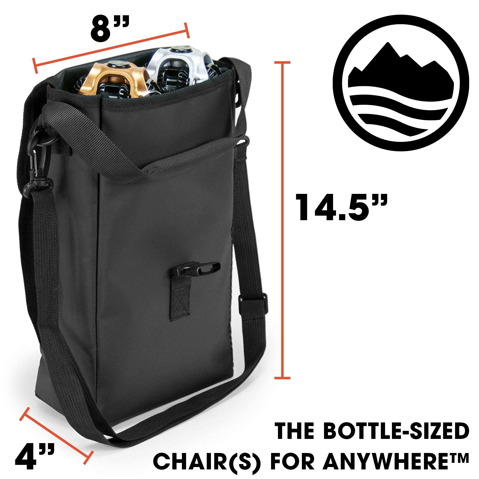 CLIQ Waterproof Chair Bag compact design stays in your car for ready chairs