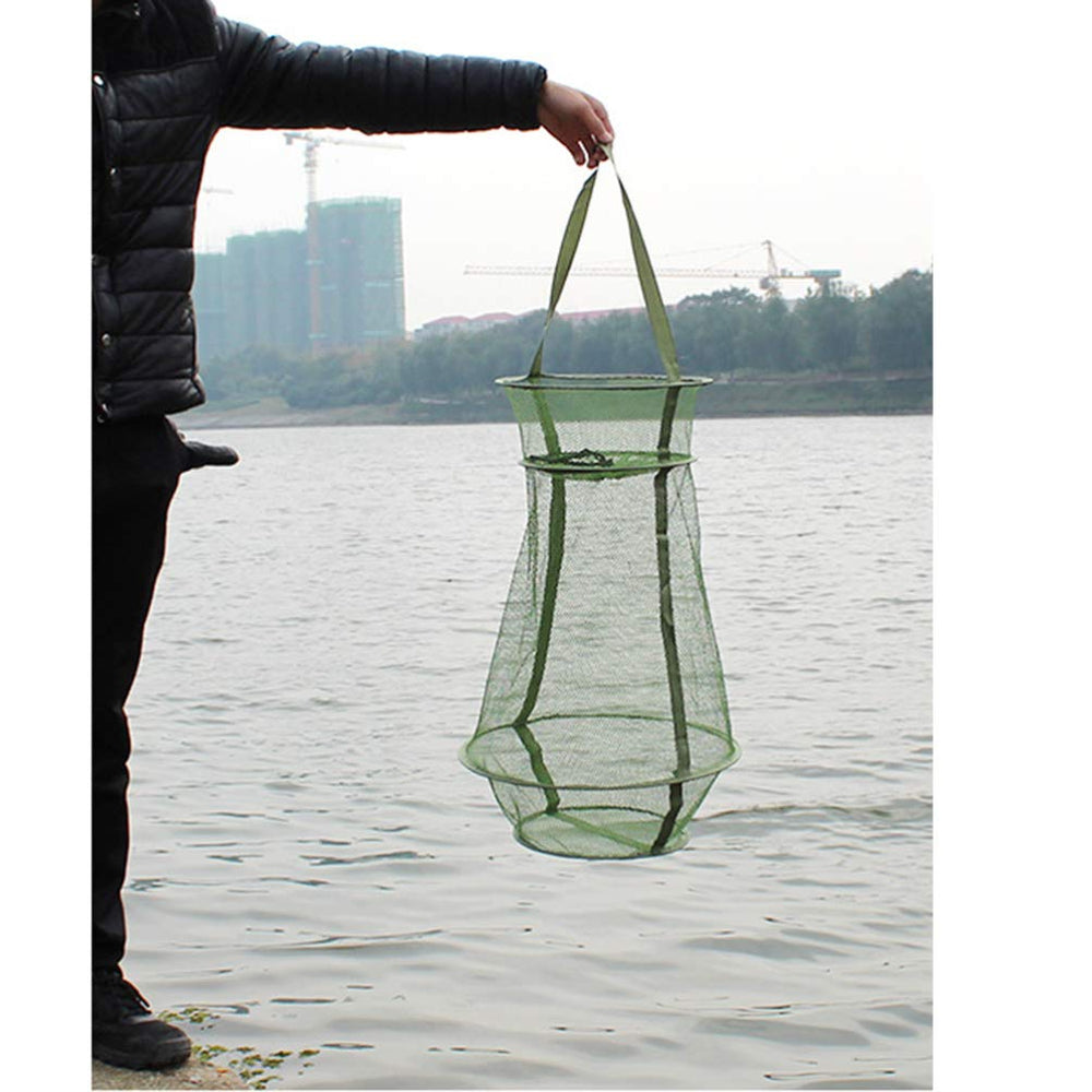 CLISPEED fishing net with drawstring opening for secure capture