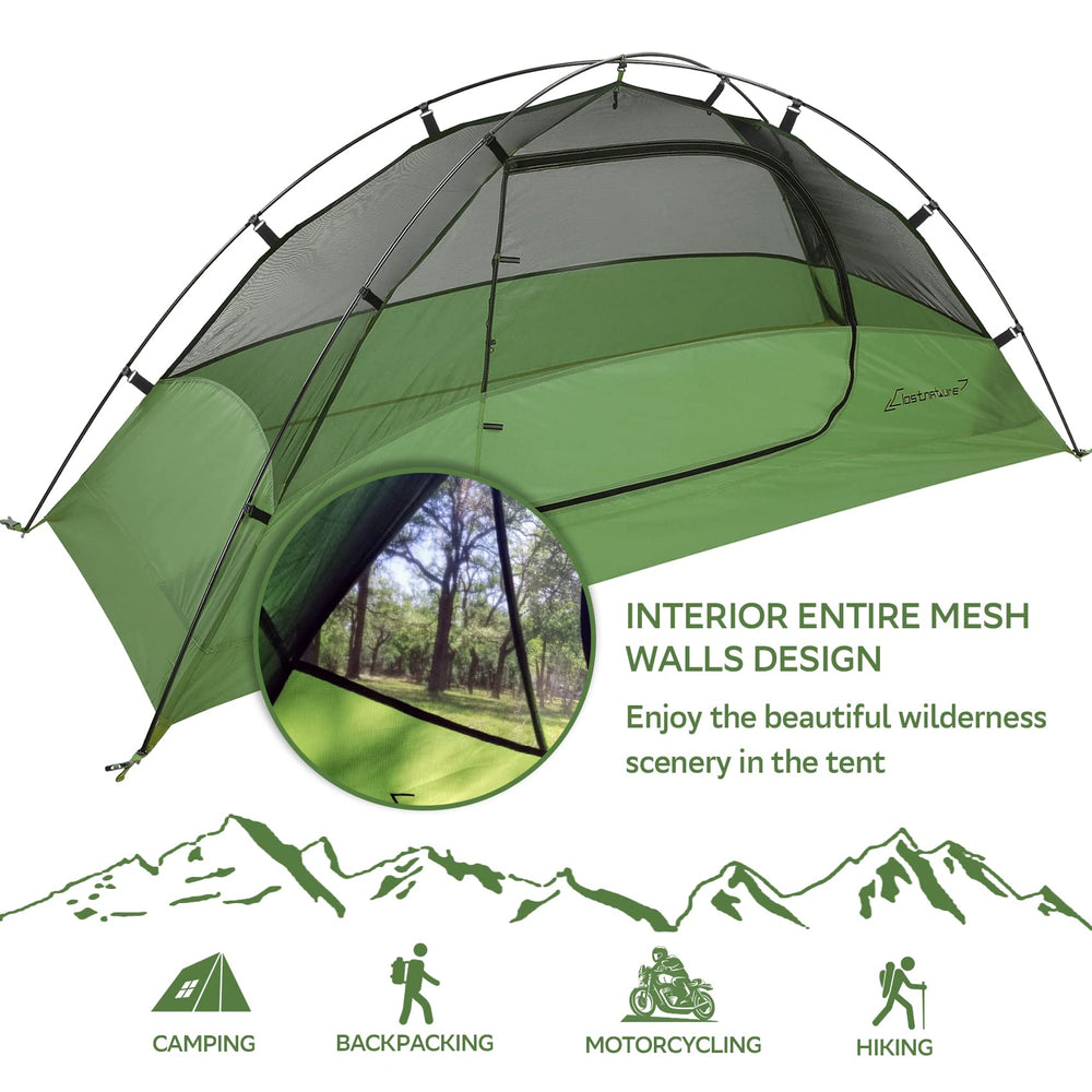 Clostnature Crux dimensions 7 ft 3 in x 2 ft 8 in x 3 ft interior space
