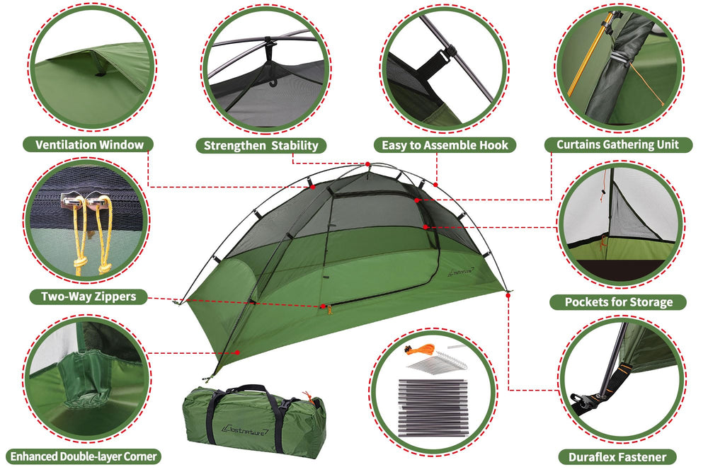 Clostnature Crux included gear kit: stakes, ropes and repair tools