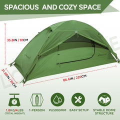 Clostnature Crux tent packed size demonstrates ultra-light transport for backcountry trips