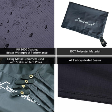 Clostnature Ground Sheet Ultralight 14oz emphasizes portability for backpackers.