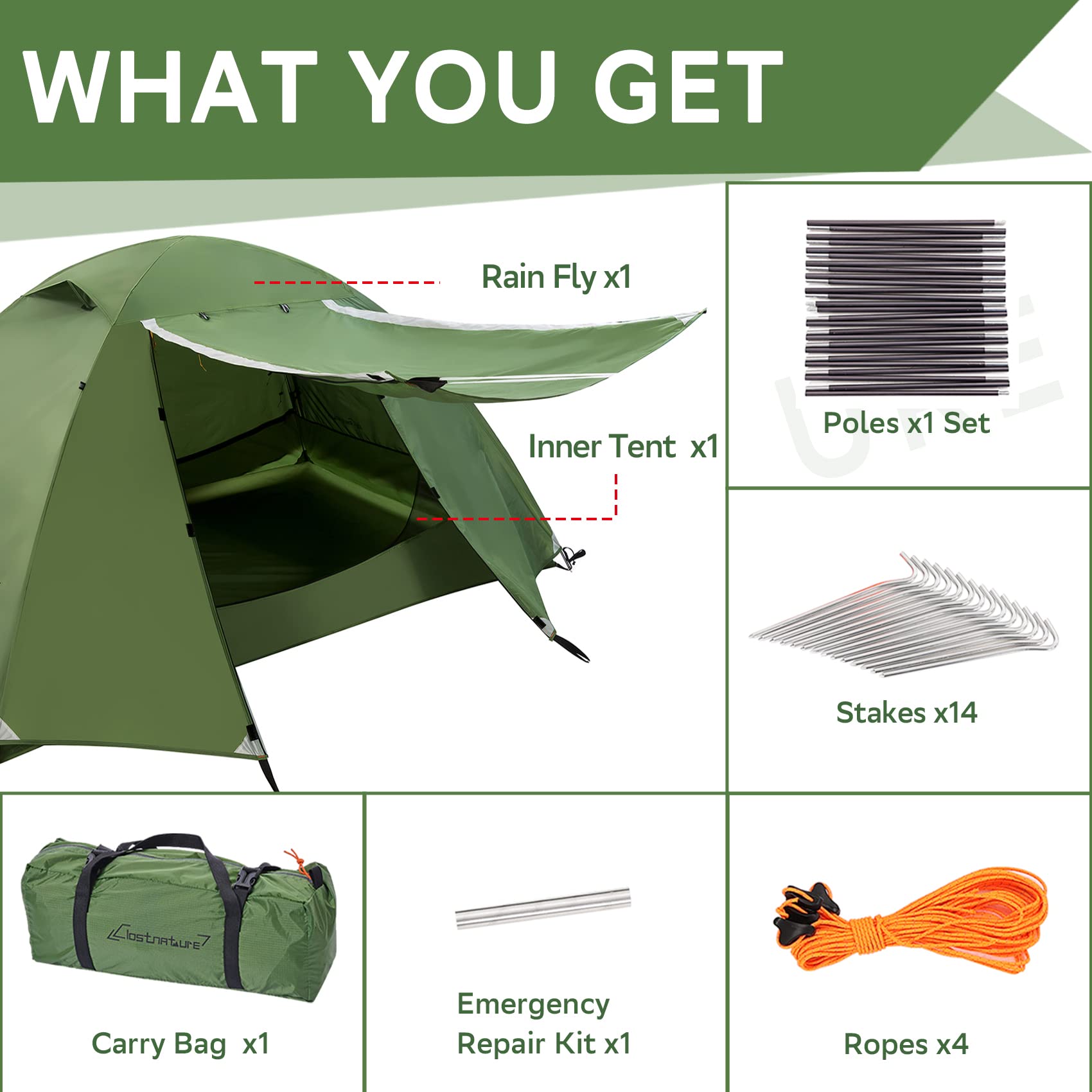 Clostnature Polaris tent-pack-size shows compact carry for backpacks