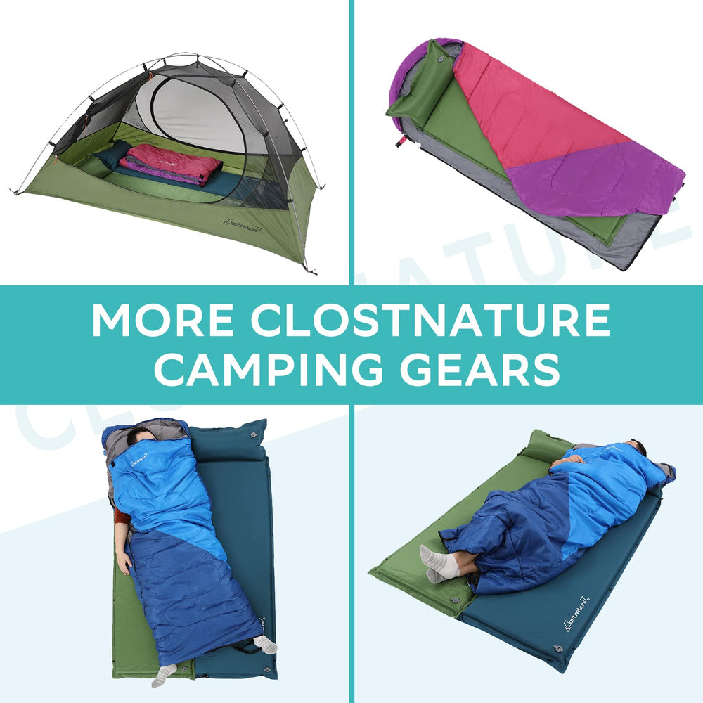 Clostnature self-inflating sleeping pad quick-valve inflates in minutes for easy setup