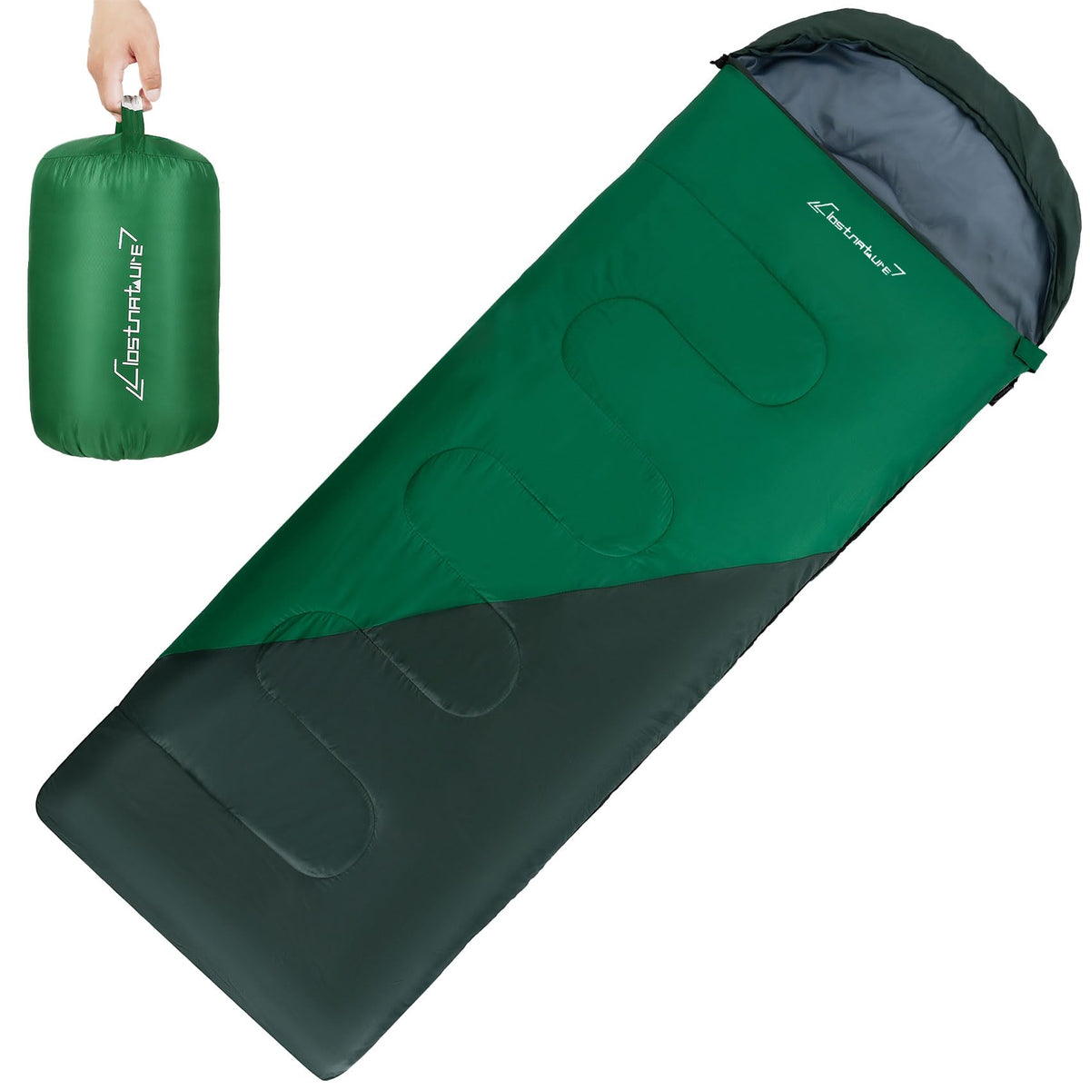 Clostnature left zipper sleeping bag close-up with durable zipper for easy venting