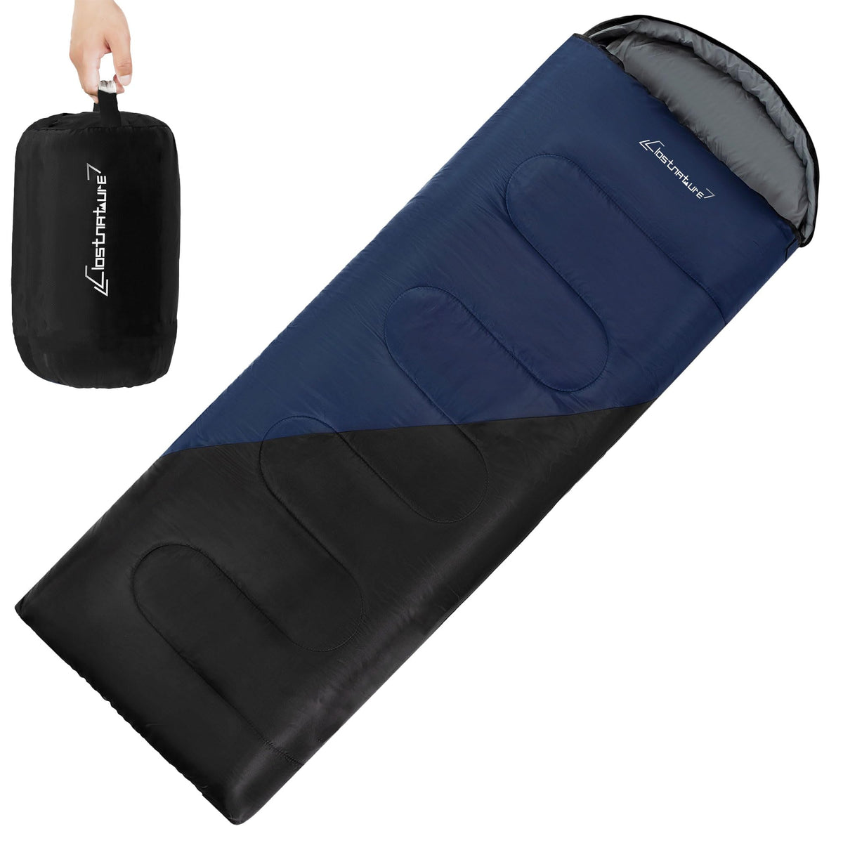 Clostnature sleeping bag left zipper closeup shows versatile climate-ready design for all ages during camping