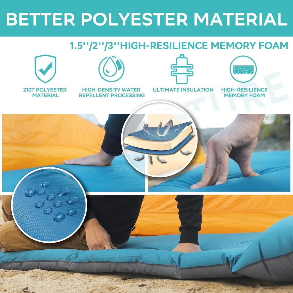 Clostnature sleeping pad with attached pillow demonstrates flexible use as separate cushion when needed.