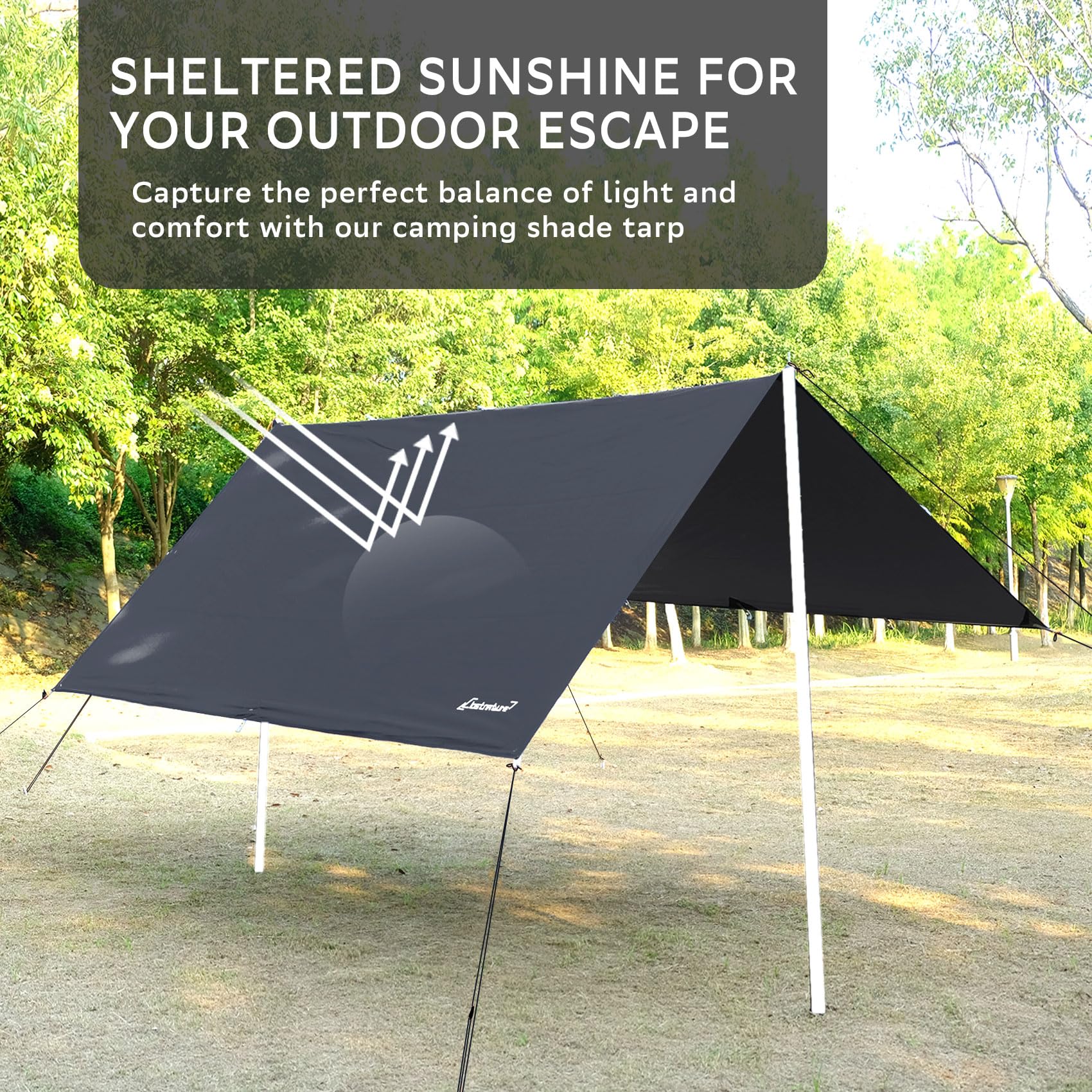 Clostnature tarp unfolded size highlights generous coverage at 156 by 115 inches