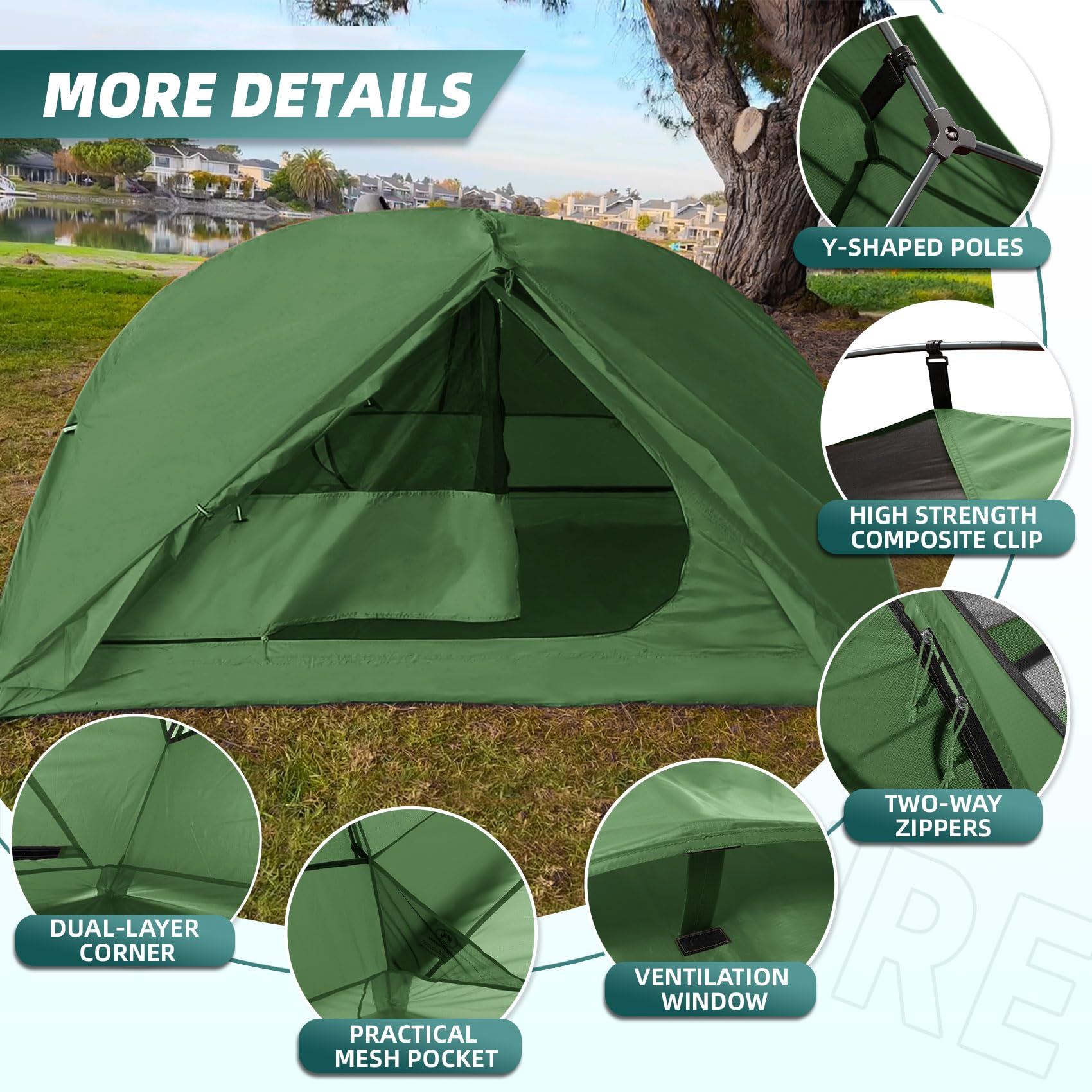 Clostnature Taurus doors and vestibules enable convenient gear storage and access.