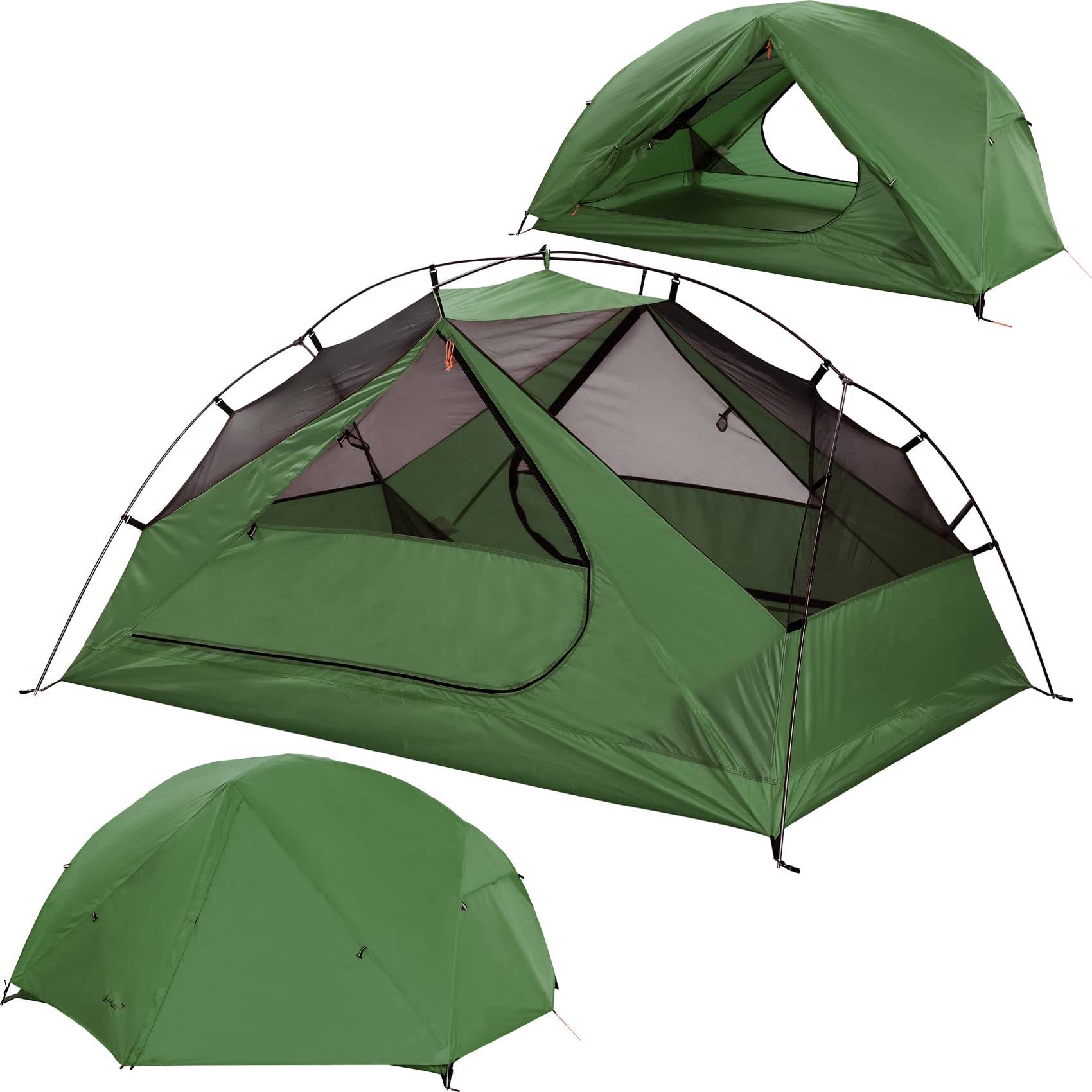 Clostnature Taurus tent front view shows a durable two-person shelter for camping trips.
