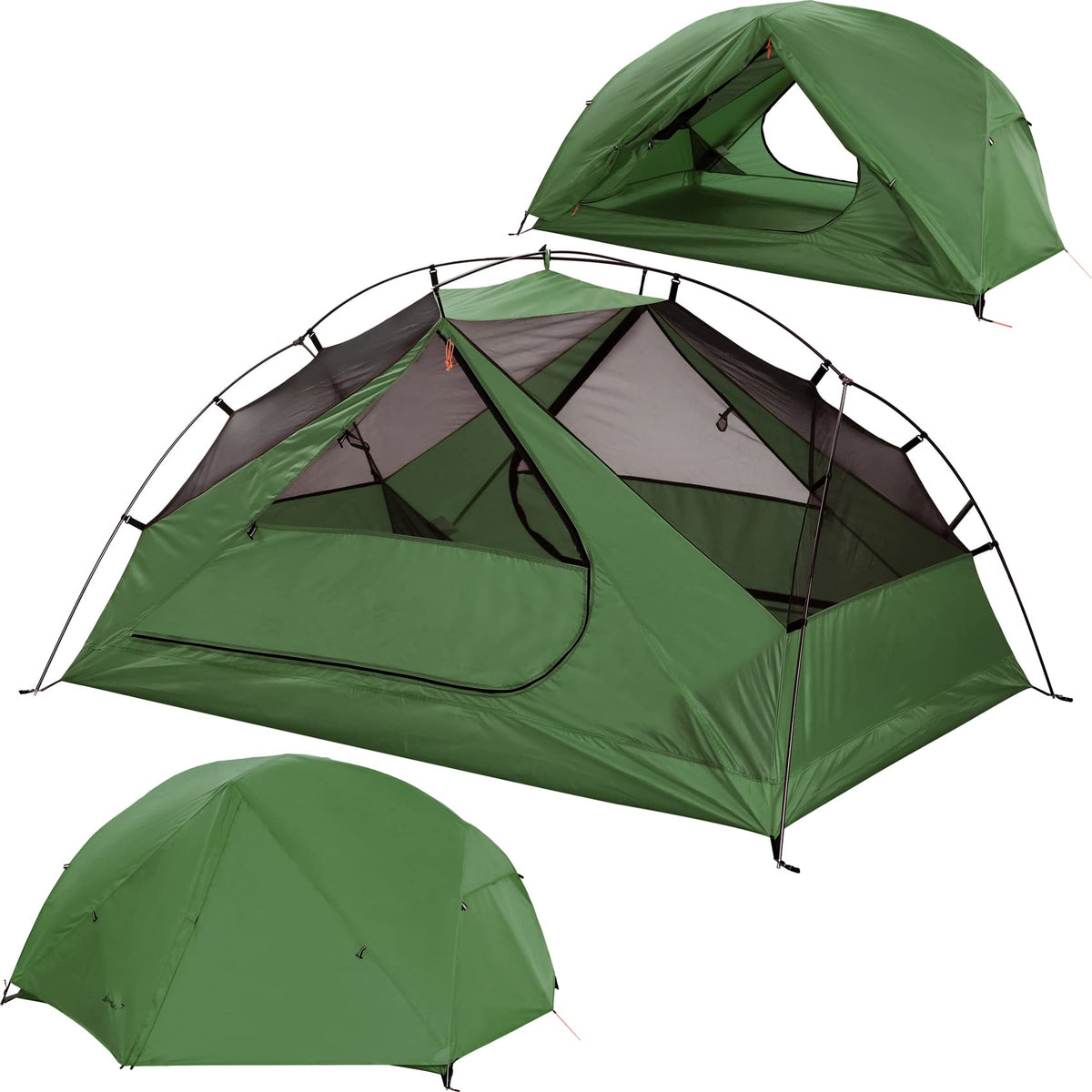 Clostnature Taurus tent front view shows a durable two-person shelter for camping trips.