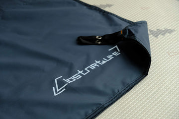 Clostnature tent footprint compact storage bag folds into a cellphone-sized pouch